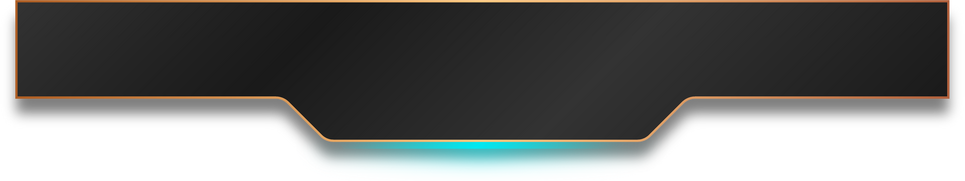 dark bronze rectangle neon banner